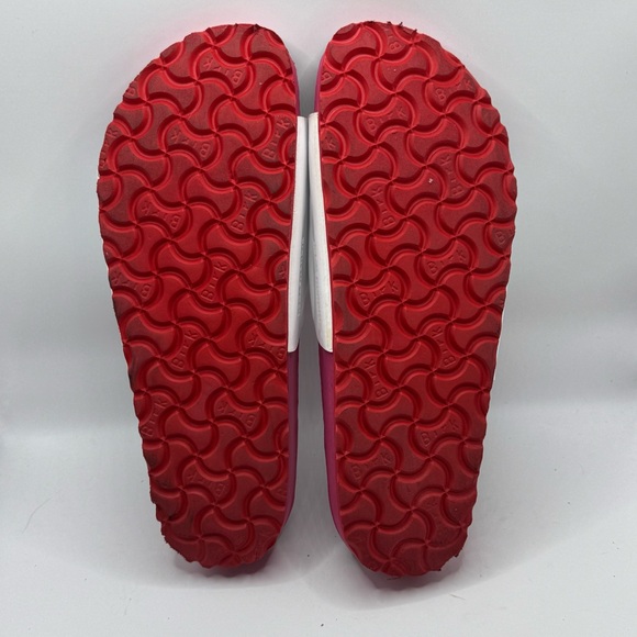 Birkenstock Vaduz Exquisite Size 8 Limited Edition Shock Drop Sandal White Pink - Picture 10 of 15